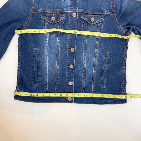 Nanette Lepore Denim Jacket M Fiona Wash NWOT - Picture 6 of 7